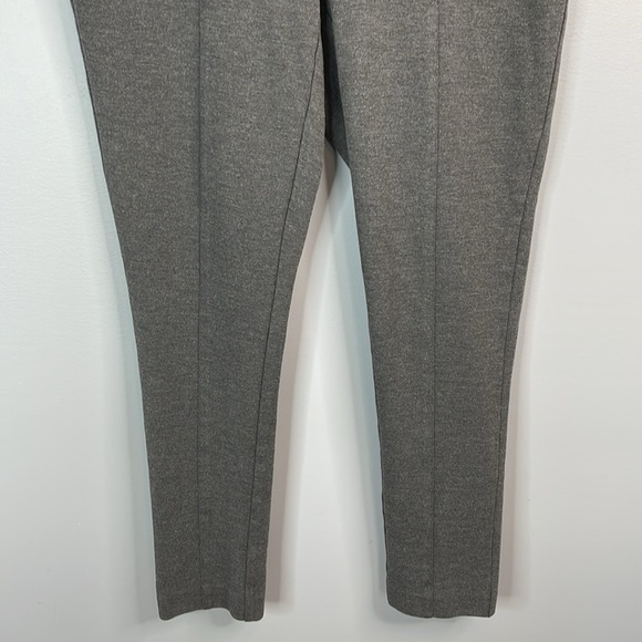 Michel Studio Taylor Slim Pants Grey Faux Leather Panels Stretch Trousers 14 - Picture 5 of 10